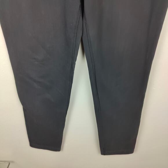 Lululemon Sweatpants Womens 10 Black Tapered Side Zip Waist Lounge Cotton - Picture 3 of 8